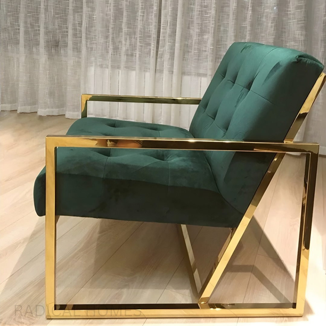 LESLI Modern Velvet Armchair - Radical Homes Singapore