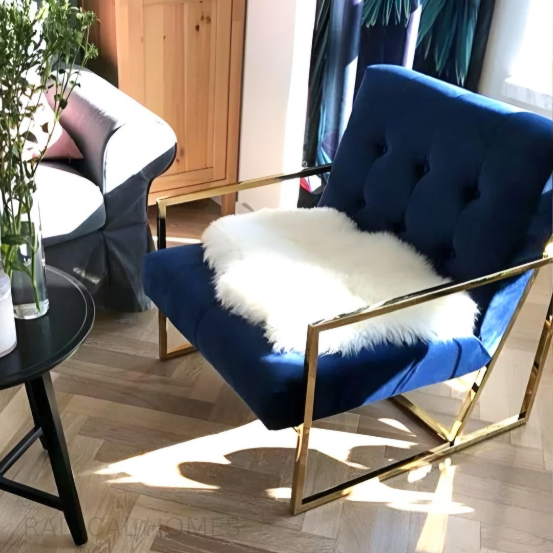 LESLI Modern Velvet Armchair - Radical Homes Singapore