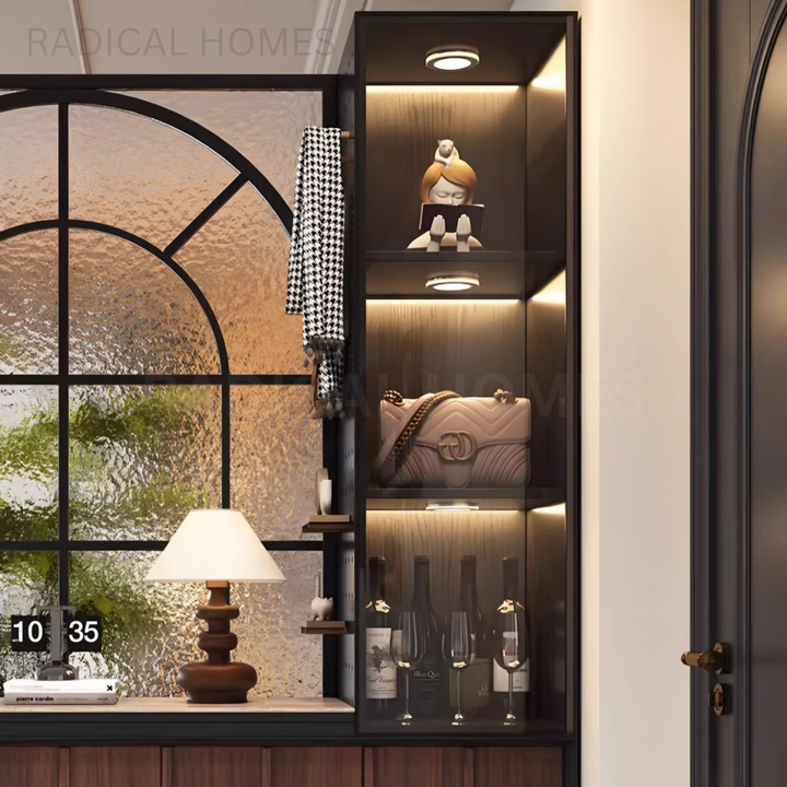 GENOA Modern Retro Entryway Multi-Functional Partition Cabinet