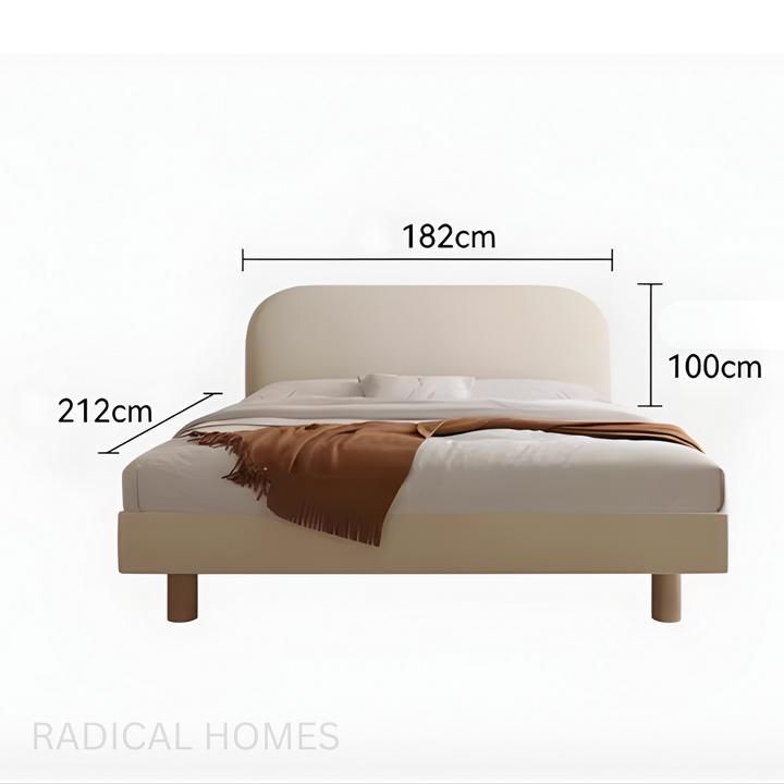 NUVEN Modern Fabric Bed