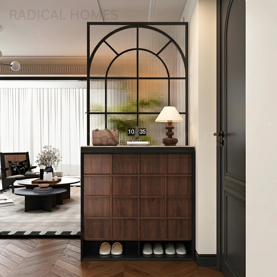 GENOA Modern Retro Entryway Multi-Functional Partition Cabinet