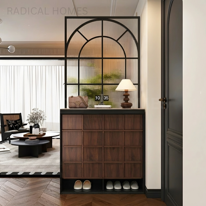 GENOA Modern Retro Entryway Multi-Functional Partition Cabinet