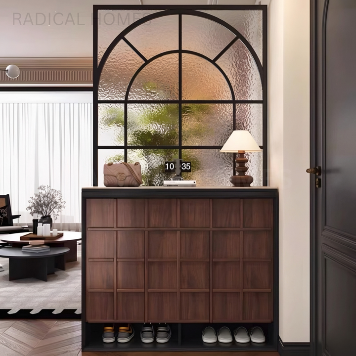 GENOA Modern Retro Entryway Multi-Functional Partition Cabinet