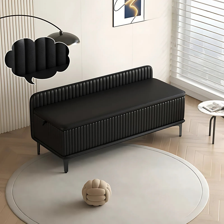 SANTKI Modern Leather Storage Bench