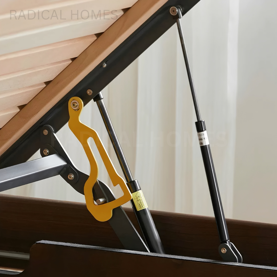 NUESTRO Modern Solid Wood Storage Bedframe - Radical Homes Singapore