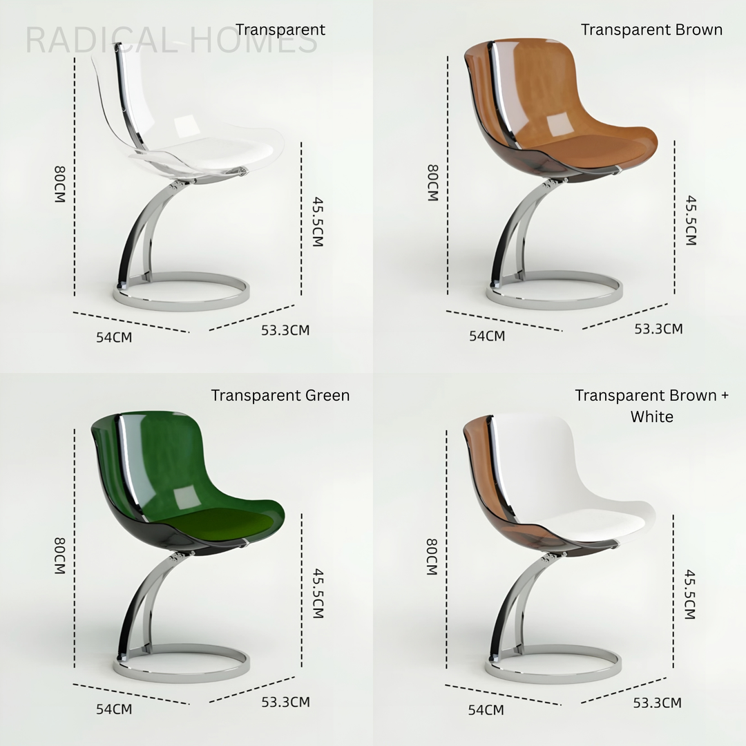 NOVARA Modern Acrylic Floating Dining Chair - Radical Homes Singapore