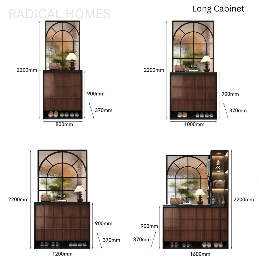 GENOA Modern Retro Entryway Multi-Functional Partition Cabinet