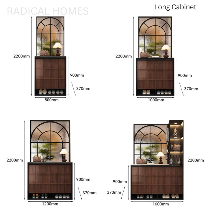 GENOA Modern Retro Entryway Multi-Functional Partition Cabinet