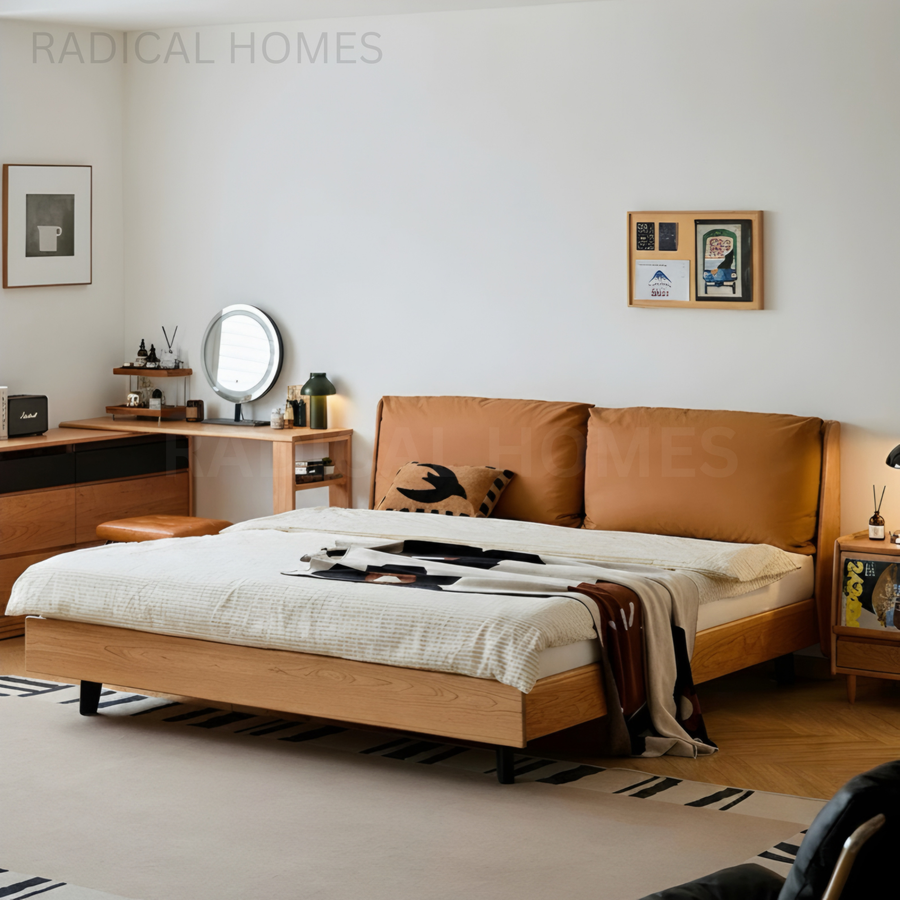DUON Modern Solid Wood Bedframe - Radical Homes Singapore