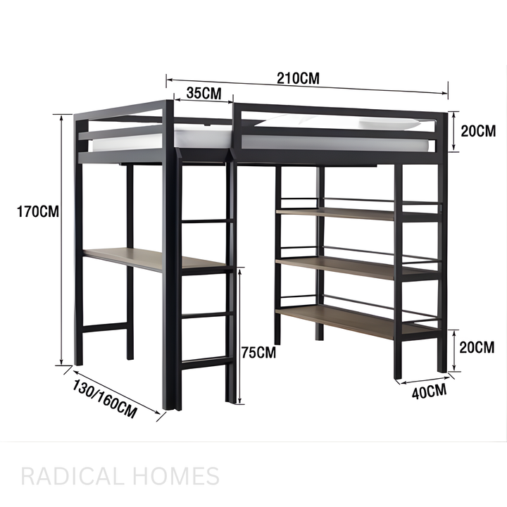 AERO Modern Multifunctional Double Decker Bedframe
