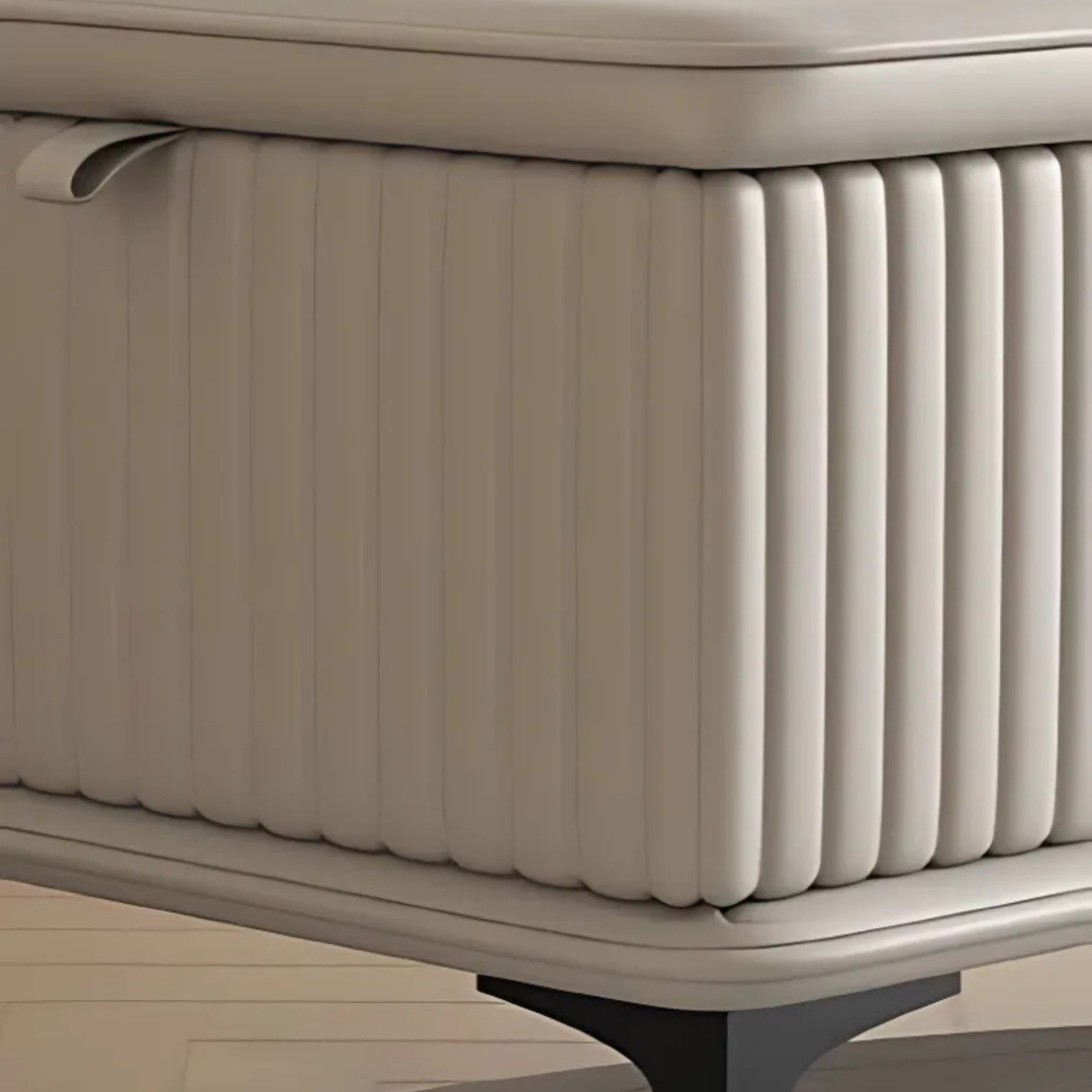 SANTKI Modern Leather Storage Bench