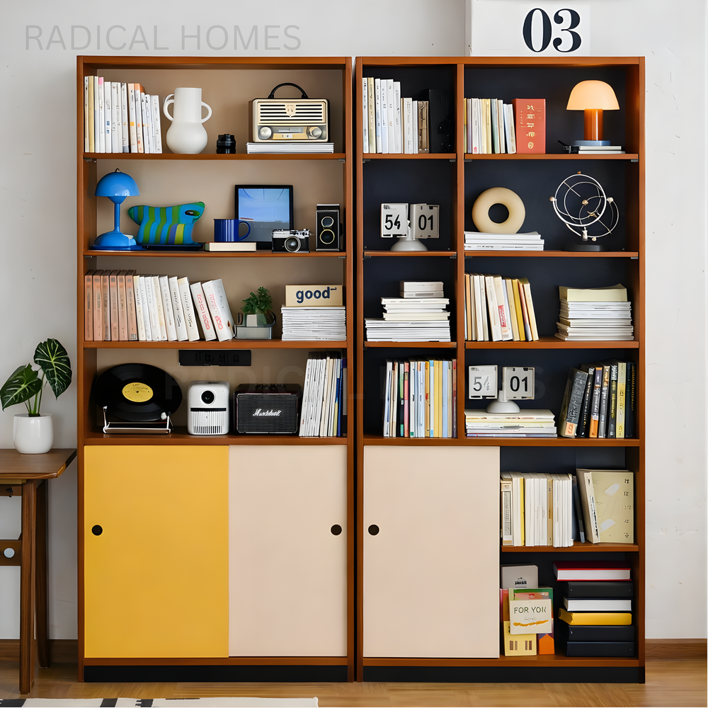 HANS Modern Solid Wood Display Shelf - Radical Homes Singapore