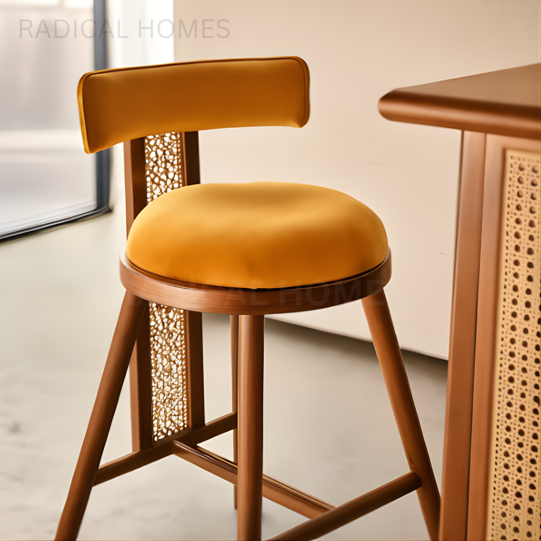 PETRA Vintage Velvet Bar Stool - Radical Homes Singapore