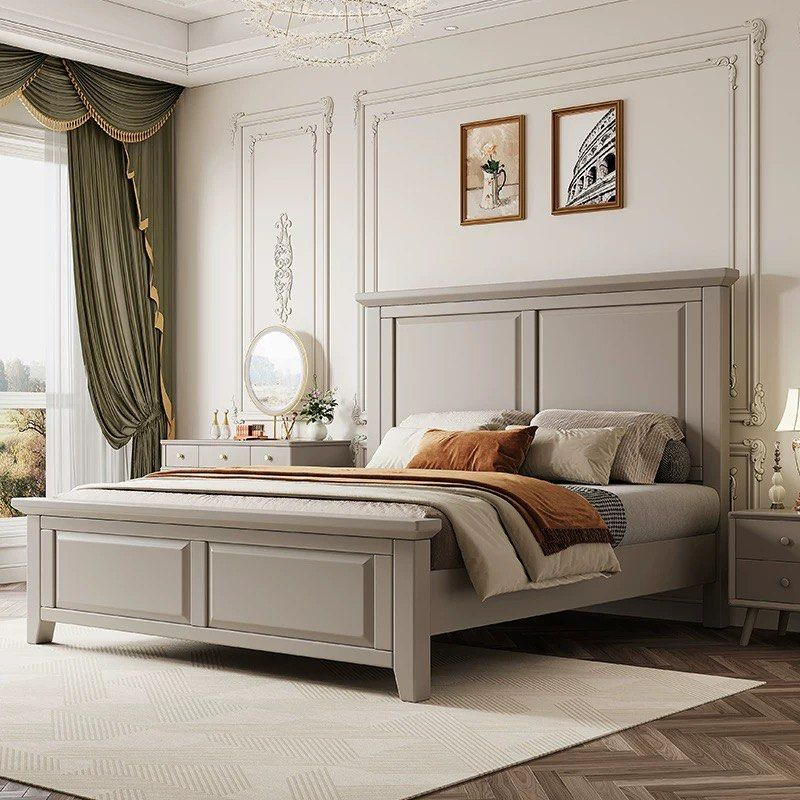 KISALE Vintage Solid Wood Bedframe