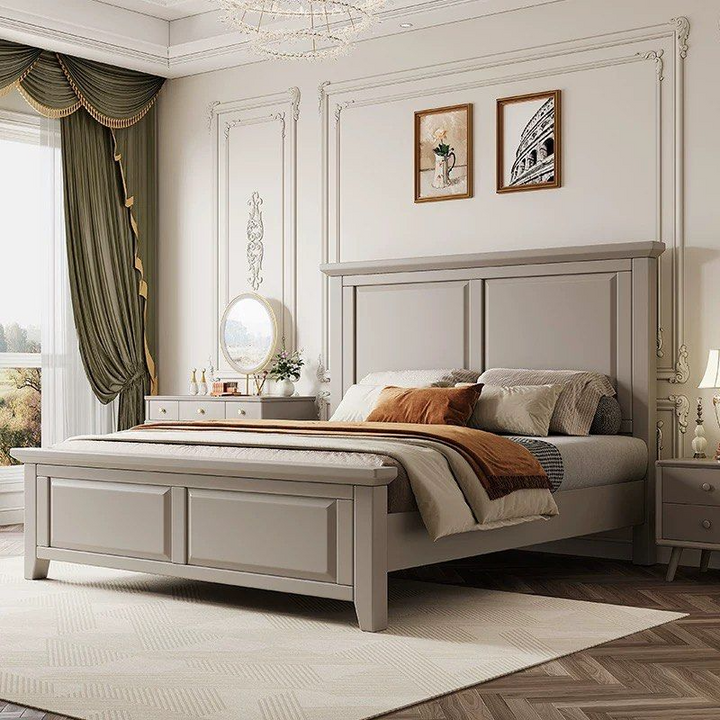 KISALE Vintage Solid Wood Bedframe