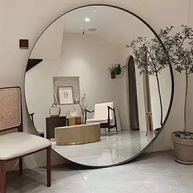 AFON Modern Stainless Steel Round Mirror
