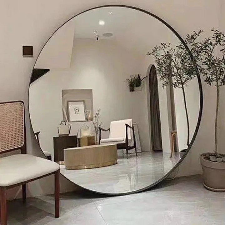 AFON Modern Stainless Steel Round Mirror