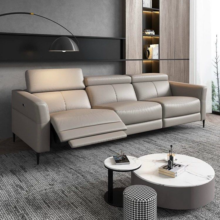 AUTORA Sectional Electric Recliner Leather Sofa