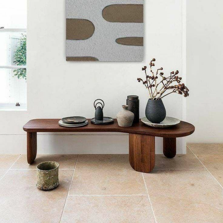 VERLY Walnut Wood Bench
