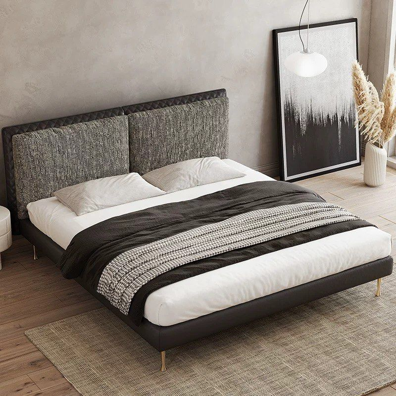 HOSRER Modern Leather Bedframe