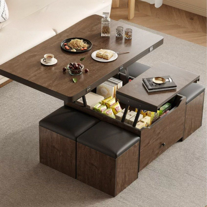 TWALEN Modern Extendable Storage Coffee Table