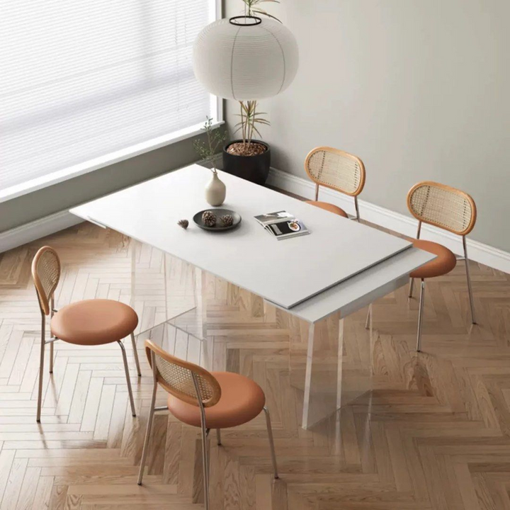 GOVE Modern Sintered Stone Extendable Dining Table