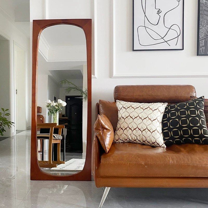 JAOE Modern Solid Wood Full Length Mirror