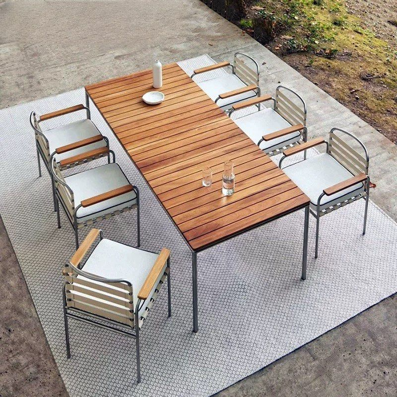 GREU Modern Outdoor Teak Wood Table