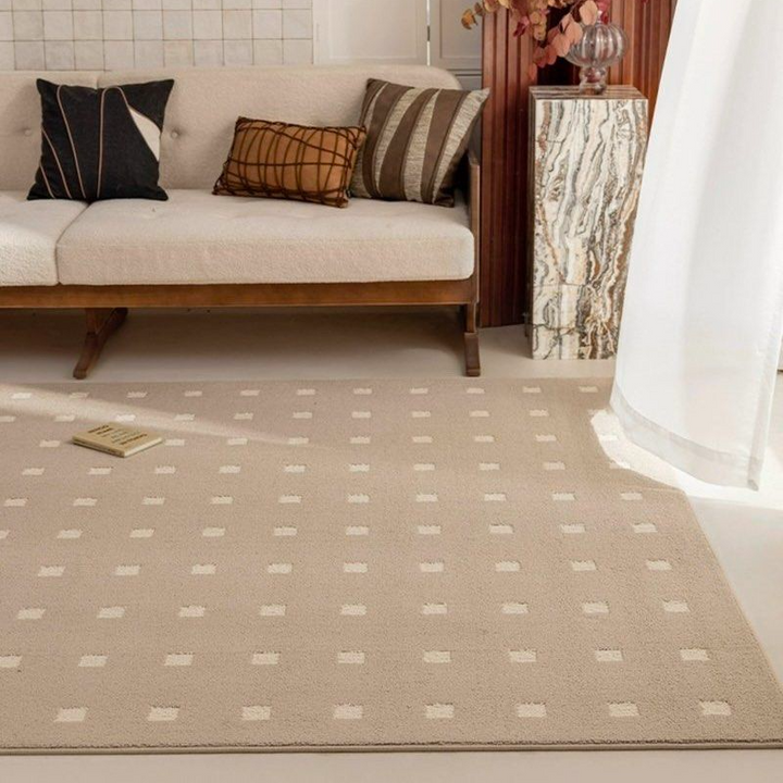 ASHON Water Resistant Squares Rug