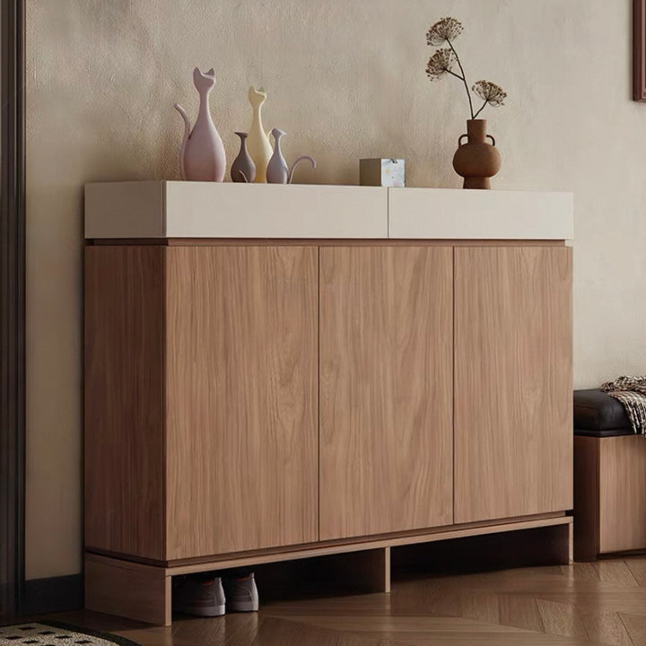 PINEO Modern Solid Wood Shoe Cabinet