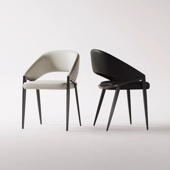 MOKIERA Modern Leather Dining Chair - Radical Homes Singapore