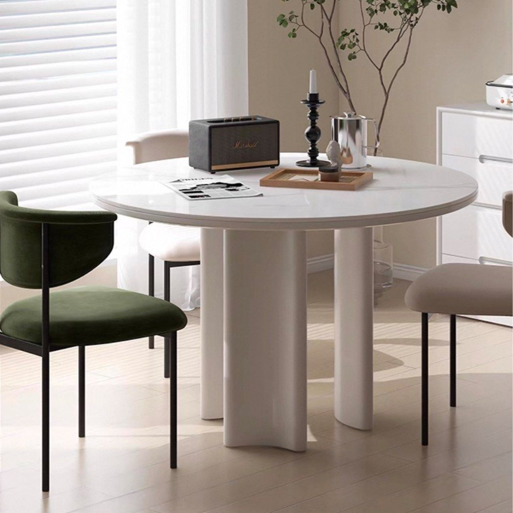 MYSA Modern Sintered Stone Round Dining Table