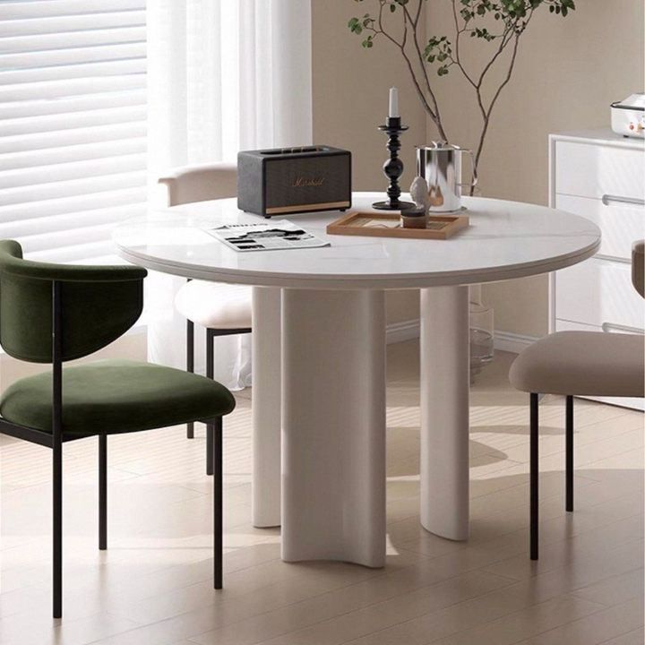 MYSA Modern Sintered Stone Round Dining Table