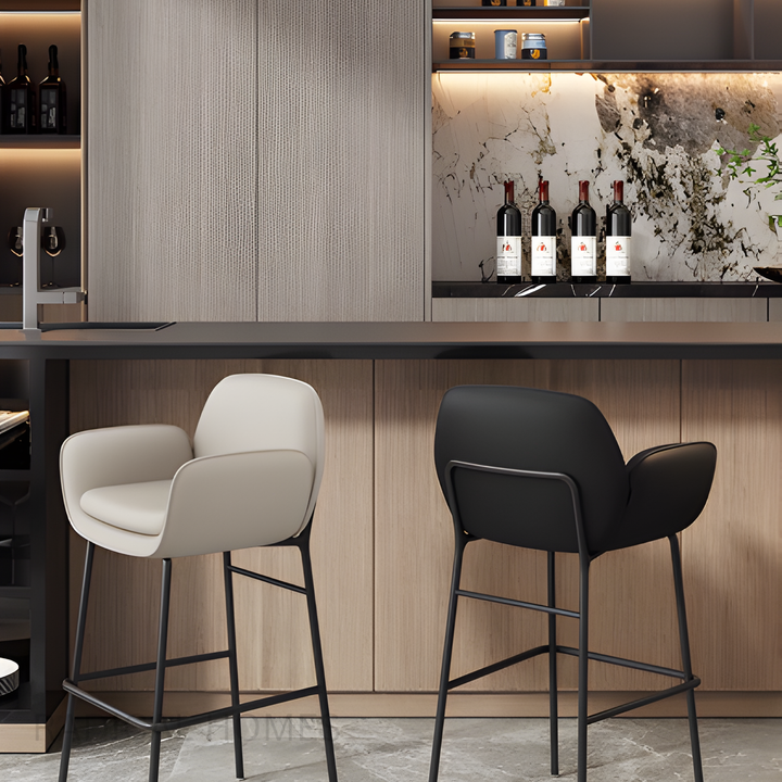 KOVA Modern Leather Bar Stool
