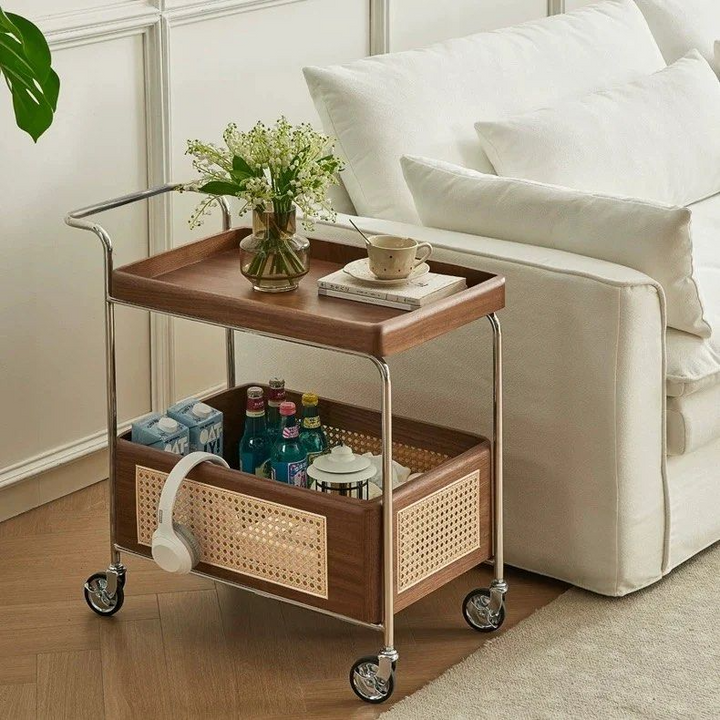 ALTREI Modern Rattan Bar Cart
