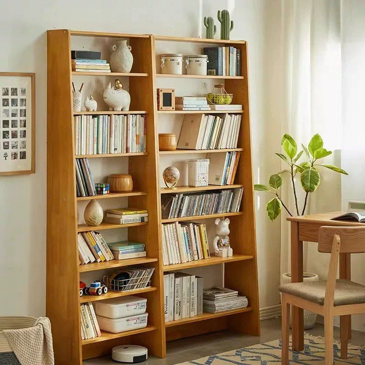 JURRA Scandinavian Solid Wood Bookshelf