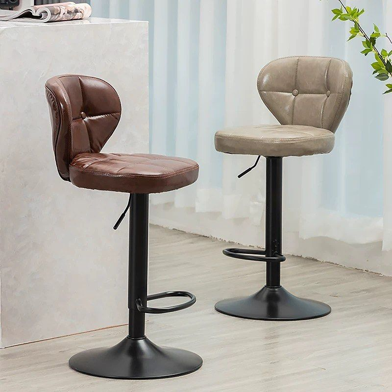 JAQUIN Modern Leather Bar Stool