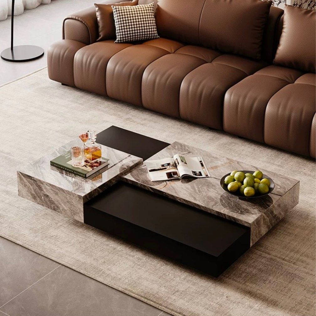 TRISTOA Modern Sintered Stone Coffee Table