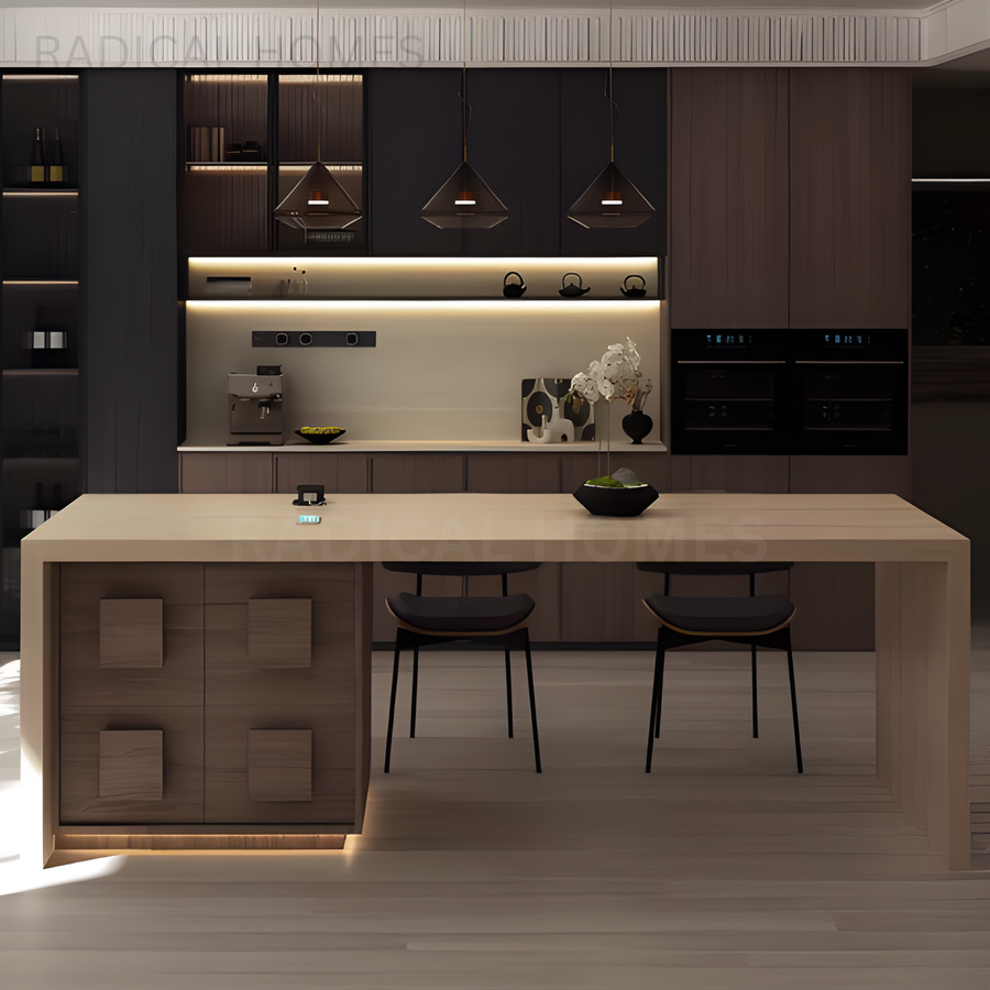 CODY Modern Travertine Dining Table Island - Radical Homes Singapore