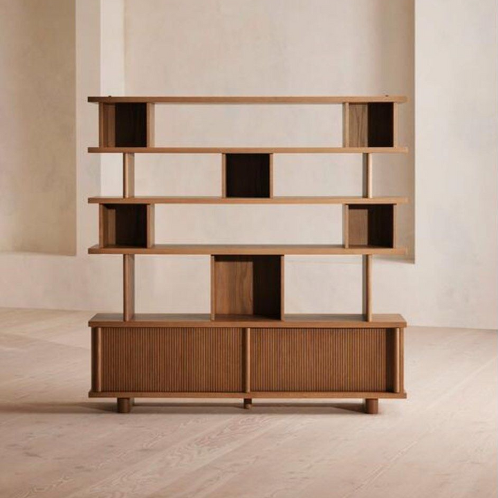 FABRICIO Modern Solid Wood Display Shelf