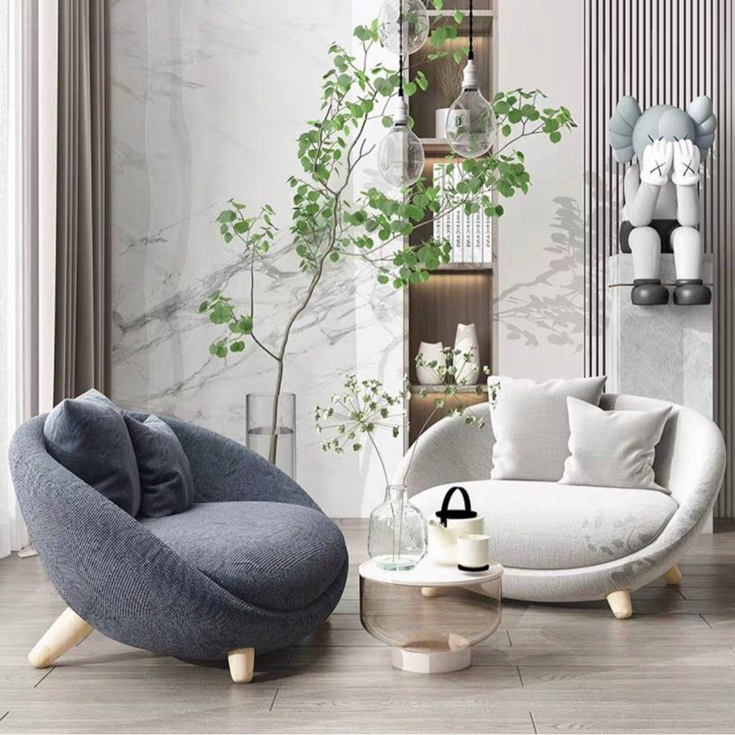 SUTTON Modern Fabric Lounge Chair