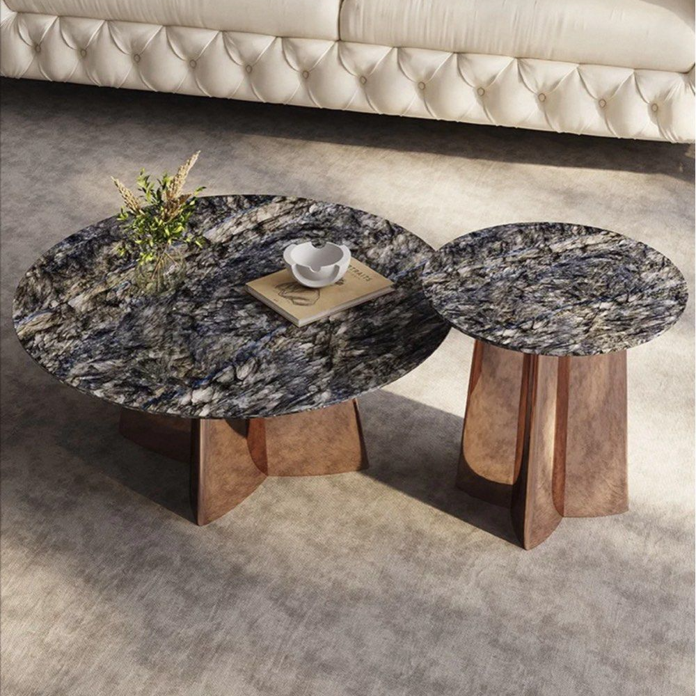 DOEL Modern Marble Round Coffee Table