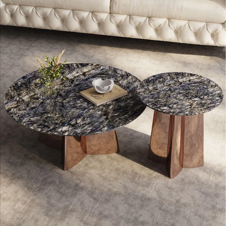 DOEL Modern Marble Round Coffee Table