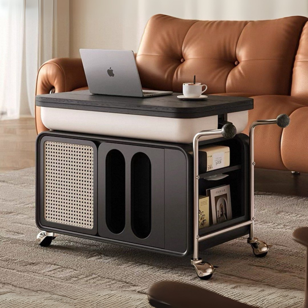 OLKI Modern Rustic Coffee Table with Storage