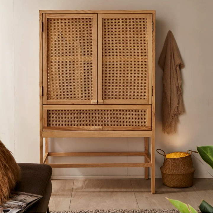 LINUSE Modern Solid Wood Cabinet