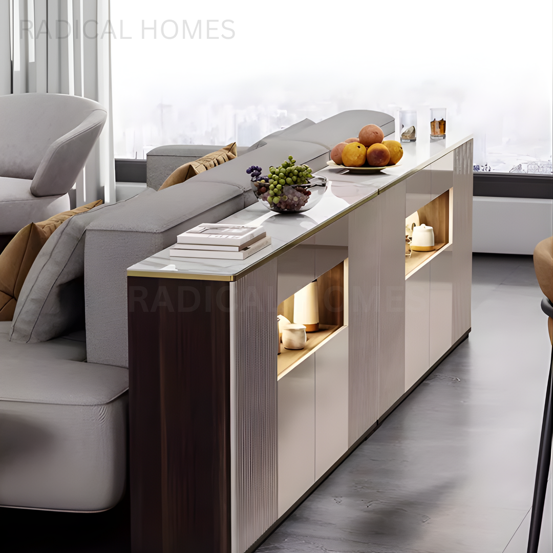MUNCHER Modern Slim Sintered Stone Sideboard - Radical Homes Singapore