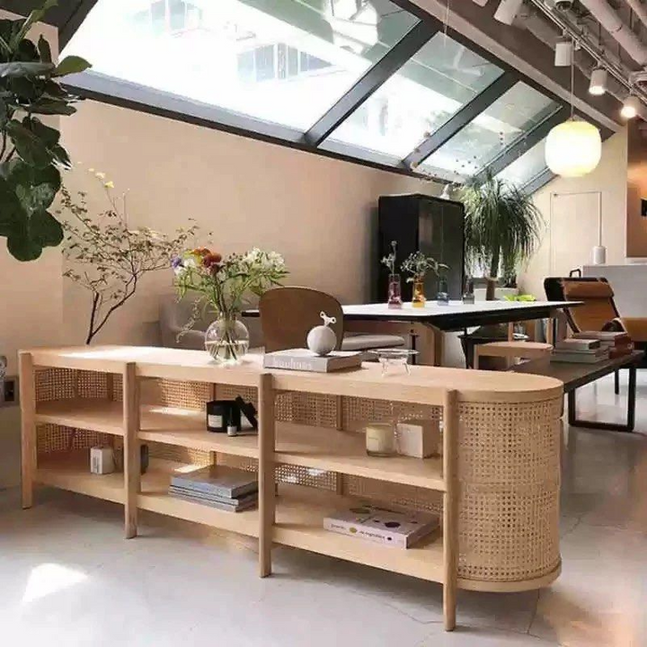 RIVECA Rustic Rattan Console