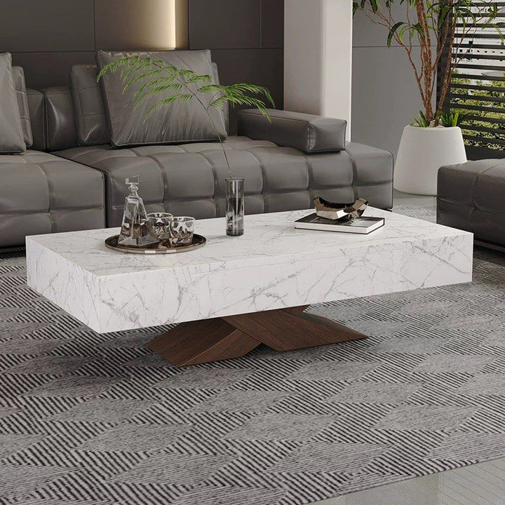 QIEN Modern Sintered Stone Coffee Table