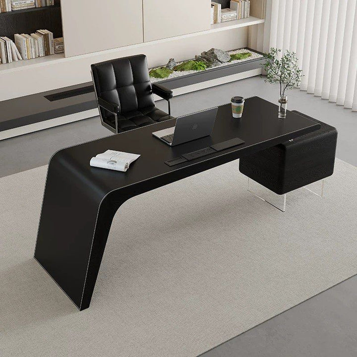 FRANZ Modern Saddle Leather Study Table