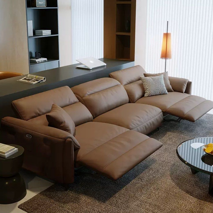 LOMARA Modern Recliner Leather Sofa